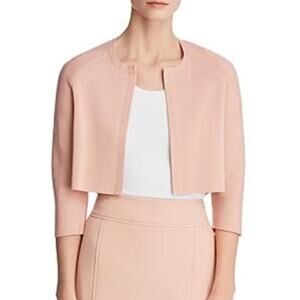 Hugo Boss Pale Pink Spring Knit Cropped Cardigan Shrug